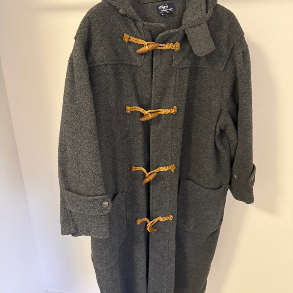 Polo by Ralph Lauren Gray Trench Coat with Accents